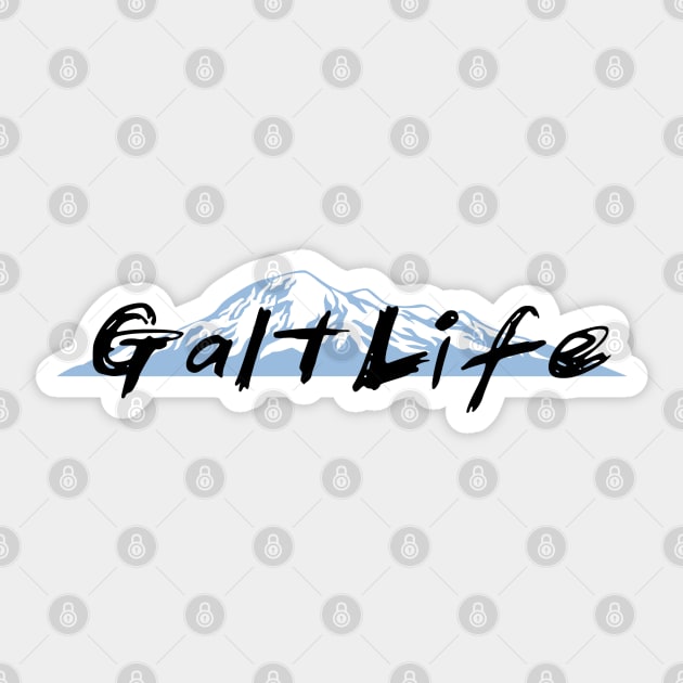 Galt Life Mountains Sticker by Witty Things Designs